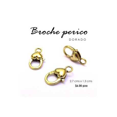Broche perico corazón