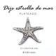 Dije estrella de mar plateado 5.1 cms x 5.4 cms
