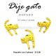 Dije gato dorado 2.7 cms x 1.6 cms