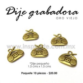 Dije grabadora 1.5 cms x 1.5 cms