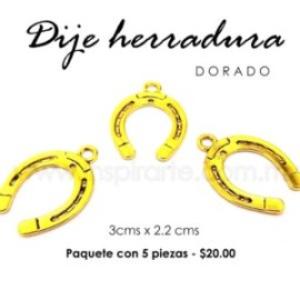 Dije herradura 3 cms x 2.2 cms