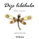 Dije libélula oro viejo