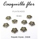 Casquillo flor plateado 10mm
