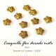 Casquillo flor, dorado