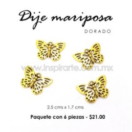 Dije mariposa dorada