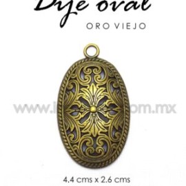 Dije oval 4.4 cms x 2.6 cms