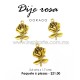 Dije rosa dorada 2.6cms x 1.7 cms