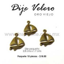 Dije velero 2.8 cms x 1.7 cms