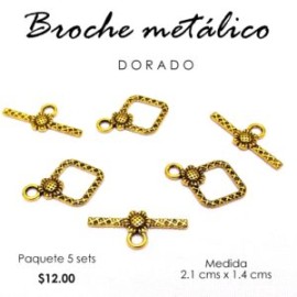 Broche marinero dorado