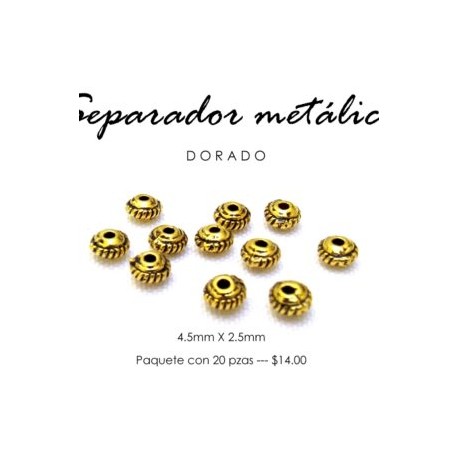 Separador dona, dorado