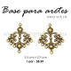 Base para arete, oro viejo
