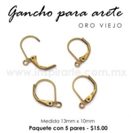 Gancho para arete patente