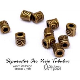 Separador cilindro, oro viejo