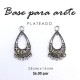 Base para arete 2.8 cms x 1.4 cms