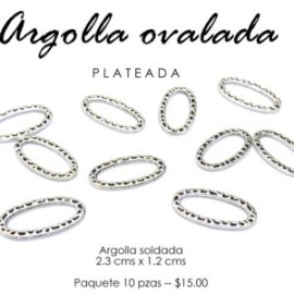 Eslabón oval 2.3 cms x 1.2 cms