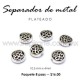 Separador de metal plateado 10.5 mm x 4 mm