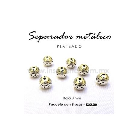Separador metálico bola 8mm