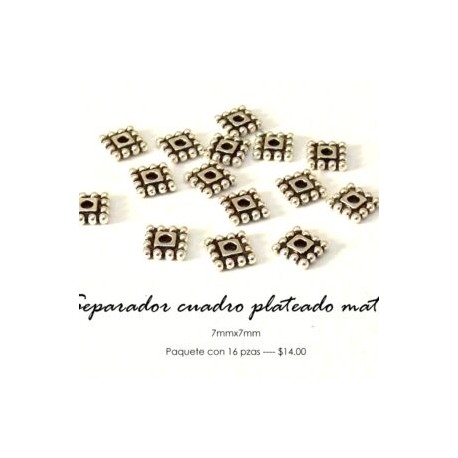 Separador metálico cuadrito 7mm