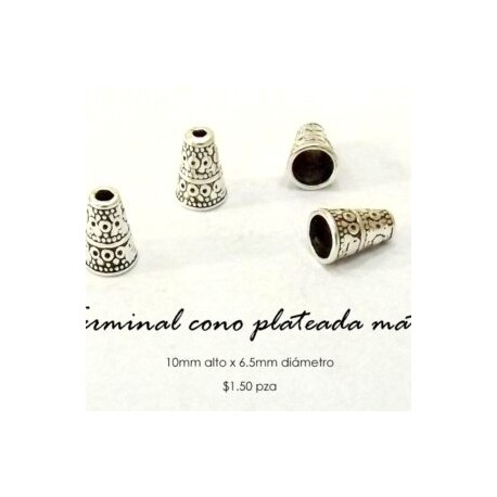Terminal metálica cónica 6.5 mm
