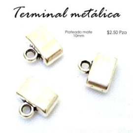 Terminal metálica rectangular 10mm