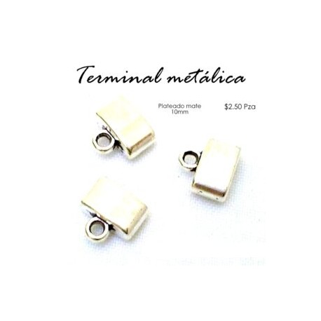 Terminal metálica rectangular 10mm