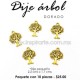 Dije árbol dorado 2.2cms x 1.7cms