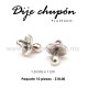 Dije chupón plateado 1.3 cms x 1 cm