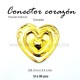 Dije Conector Corazón dorado, 3.8 cm x 3.4 cm