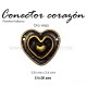 Dije Conector Corazón Oro viejo 3.8 cm x 3.4 cm