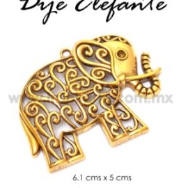 Dije Elefante dorado 6.1 cm x 5 cm