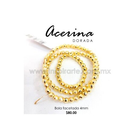Acerina bola facetada 4mm