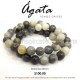 Ágata gris, bola lisa 8mm