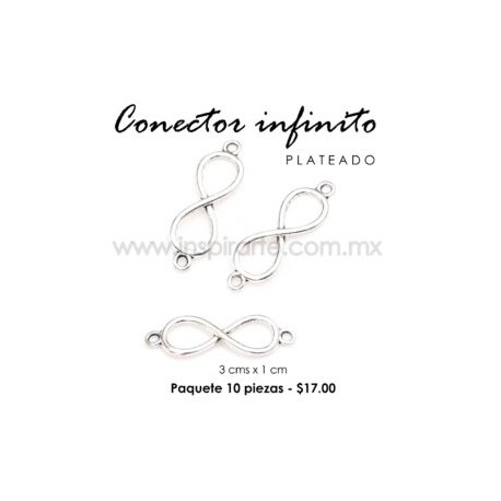 Dije infinito plateado