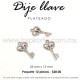 Dije llave plateada 23 mm x 12 mm