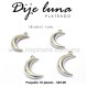 Dije luna plateada 1.8 x 1.1 cms