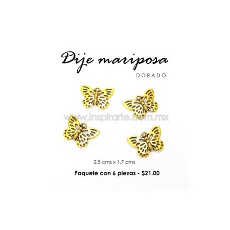 Dije mariposa dorada