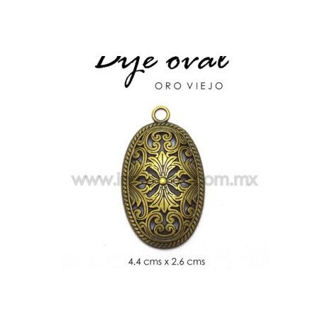 Dije oval 4.4 cms x 2.6 cms