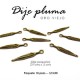 Dije pluma oro viejo