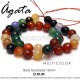 Ágata multicolor, bola facetada 10mm