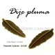 Dije pluma oro viejo 5.6 cms x 1.7 cms