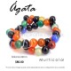 Ágata multicolor, bola lisa 8mm