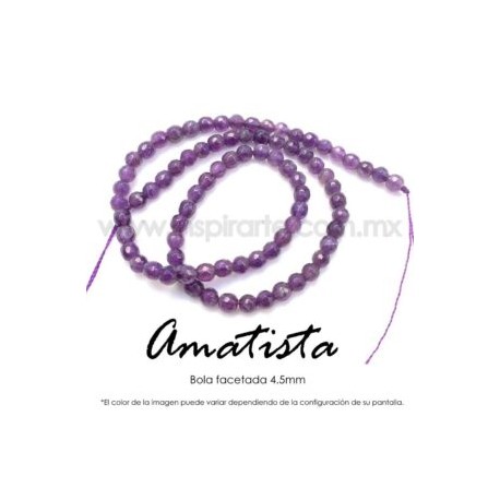 Amatista bola facetada 4.5mm