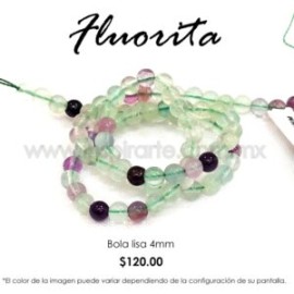 Fluorita bola lisa 4 mm
