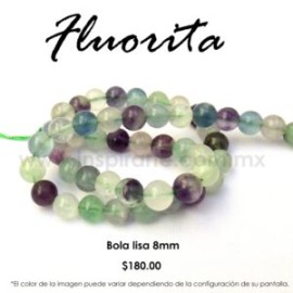Fluorita bola lisa 8mm
