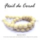 Fósil de coral, bola lisa 10mm