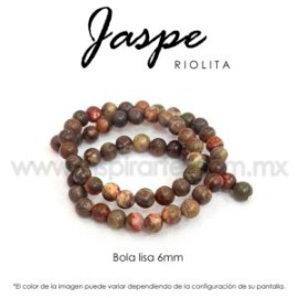 Jaspe (Riolita) bola lisa 6mm