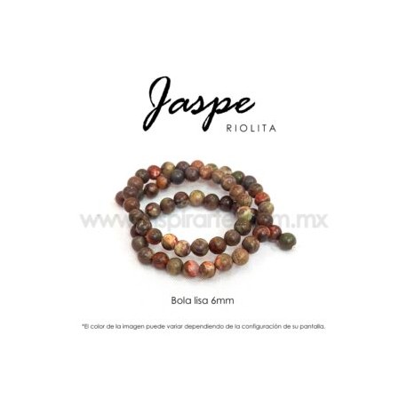 Jaspe (Riolita) bola lisa 6mm