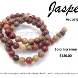 Jaspe arcoiris, bola lisa 6mm