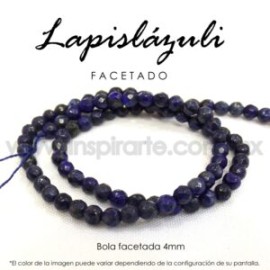Lapislázuli, bola facetada 4mm