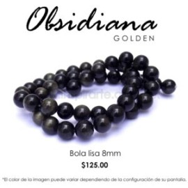 Obsidiana Golden, bola lisa 8mm